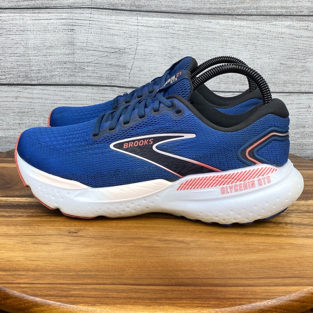Brooks Glycerin GTS 21 Blue Ice Pink Running Shoe 1204091B496 Women’s Size 8.5